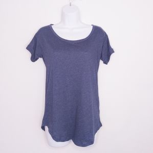 Gap Women's Scoop Neck Short Sleeve Top Extra Small Blue Cute Shirt